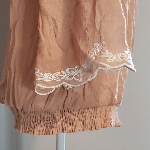 Charlotte Russe pink bohemian white lace blouse 2X - Picture 4 of 8